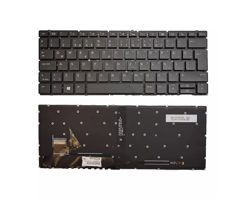 HP Elitebook X360 830 G5 830 G6 zhan X13 G2 backlit Turkish TR keyboard - additional view 