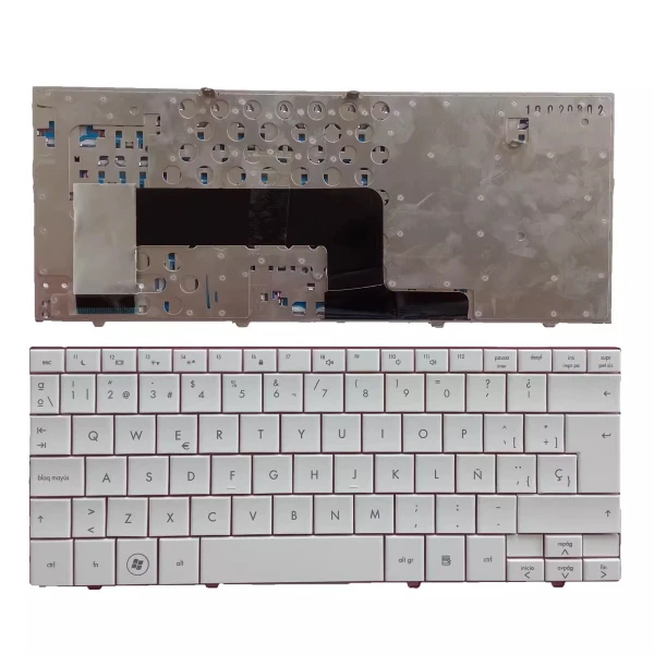 HP Mini 110-1000 1100 110 white Spanish SP keyboard - main product image