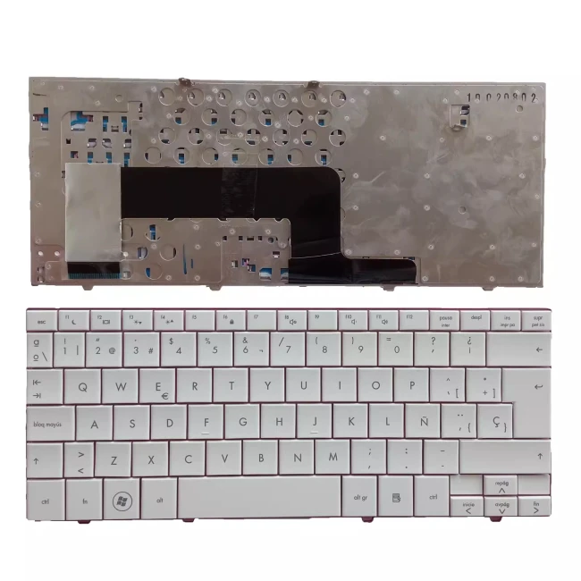 HP Mini 110-1000 1100 110 white Spanish SP keyboard - main product image