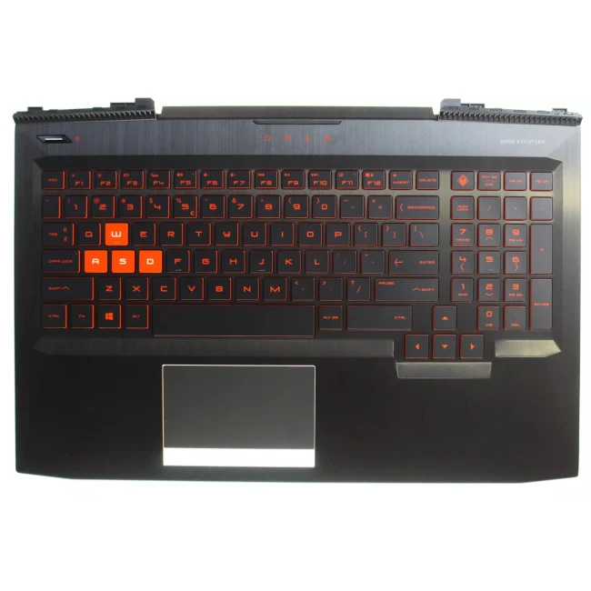 HP omen 15-CE, TPN-Q194, red backlit US keyboard palmrest - main product image