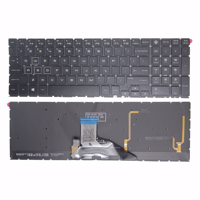 HP omen 15-DC 15T-DC 15-DH 15T-DH C143 Q211 black RGB backlit US keyboard - main product image