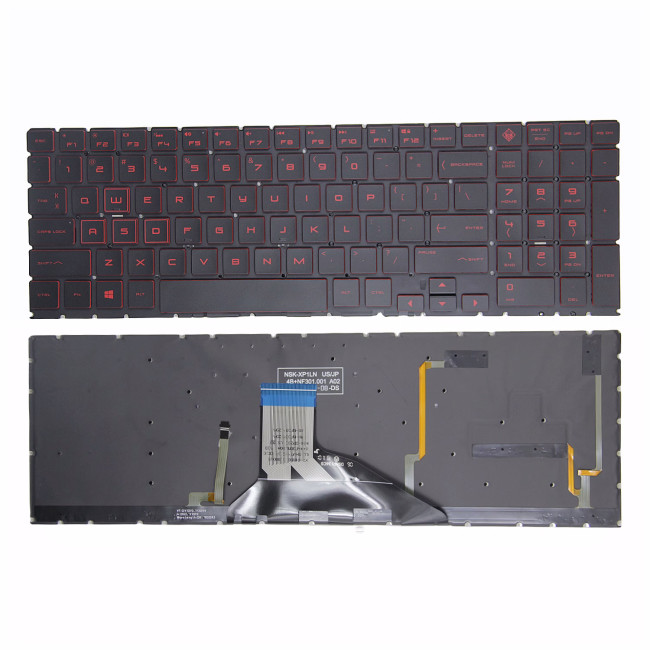 HP omen 15-DC 15T-DC 15-DH 15T-DH C143 Q211 red backlit keyboard US keyboard - main product image