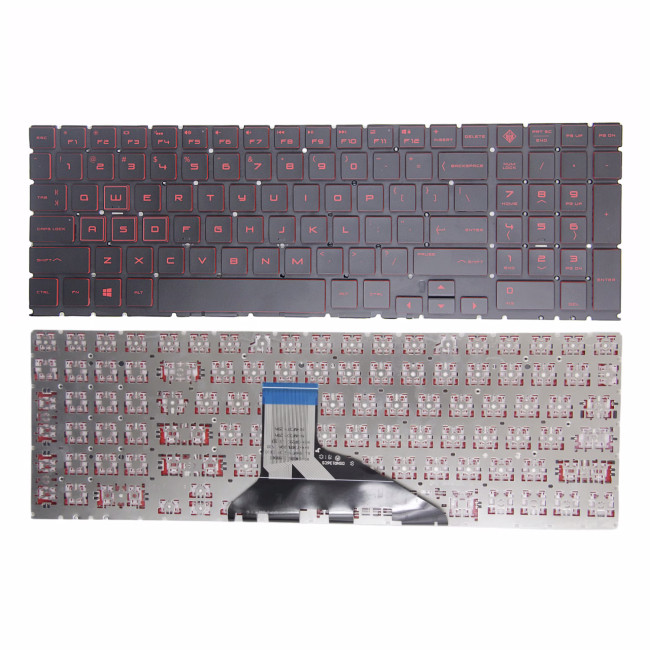 HP omen 15-DC 15T-DC 15-DH 15T-DH C143 Q211 red keyboard US keyboard - main product image