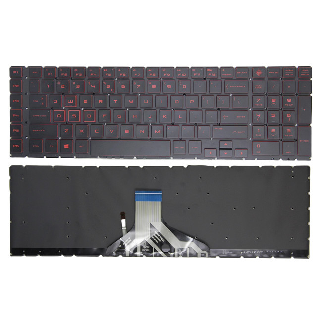 HP omen 17-CB, TPN-C144, red backlit US keyboard - main product image