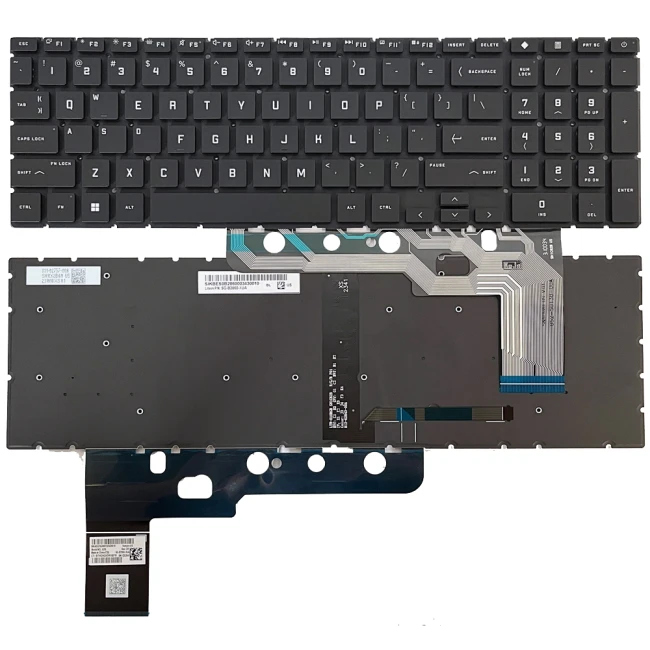 HP omen Gaming 17-DB, 17Z-DB, black RGB backlit US keyboard - main product image