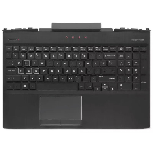HP omen 15-DC, 15t-DC, TPN-Q211, 15-DC0010NR, 15-DC0011NW, black 7-color backlit US keyboard palmrest - main product image