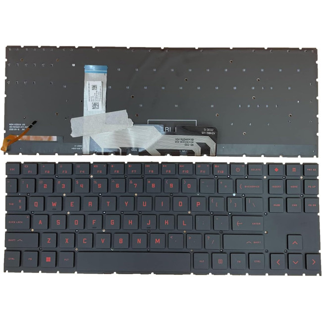 HP omen 15-EK 15-EN 16-B 16-C 16-K 16-N backlit US keyboard red - main product image