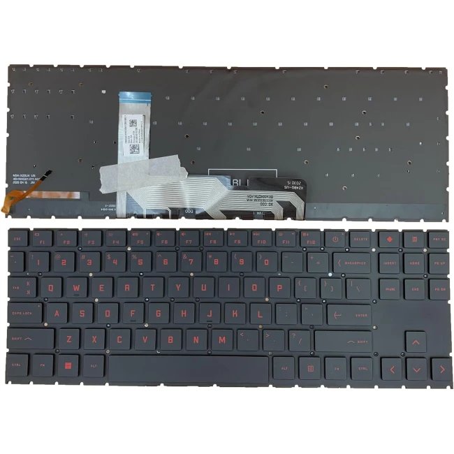 HP omen 15-EK 15-EN 16-B 16-C 16-K 16-N backlit US keyboard red - main product image