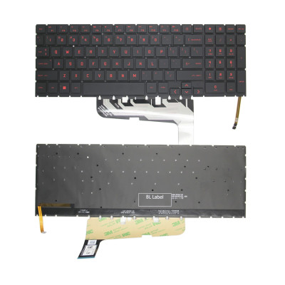 HP omen 16-WF, 16-U, 16-WD, 16-AM, 16-XF, 16-AP, TPN-C167, Q236 Q265 Q280 C168 C167 Q304 backlit US keyboard red