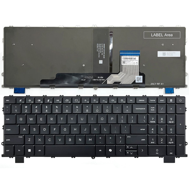 HP OmniBook X Flip 2-in-1 16t-cb 16z-cc backlit US keyboard black - main product image