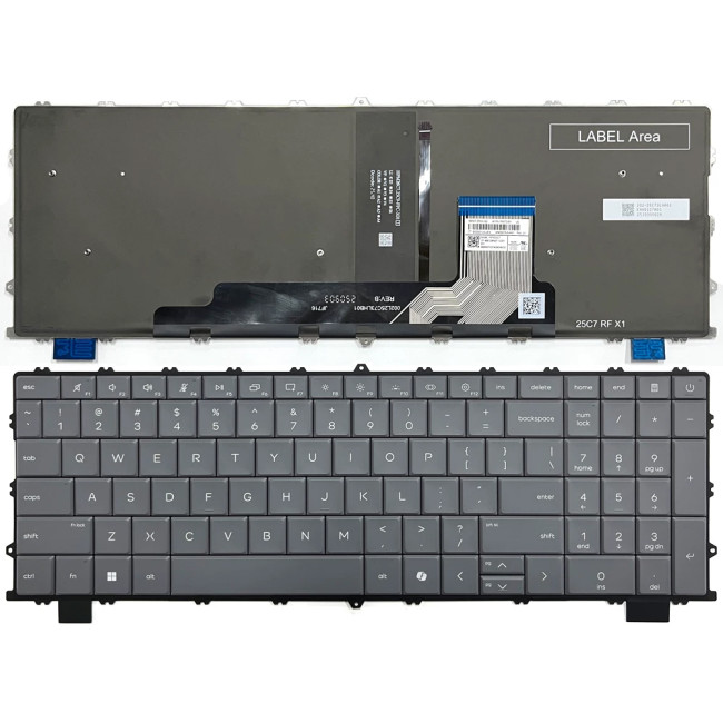 HP OmniBook X Flip 2-in-1 16t-cb 16z-cc backlit US keyboard gray - main product image