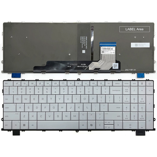 HP OmniBook X Flip 2-in-1 16t-cb 16z-cc backlit US keyboard white - main product image