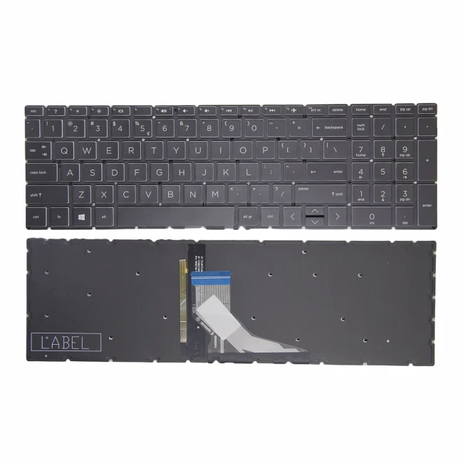 HP ENVY X360 15-CN, 15M-CN, 15T-CN, 15-CP, 15M-CP, 15Z-CP, Crystal keycap backlit US keyboard - main product image