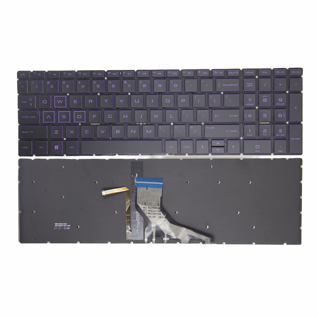 HP ENVY X360 15-CN, 15M-CN, 15T-CN, 15-CP, 15M-CP, 15Z-CP, purple backlit US keyboard - main product image