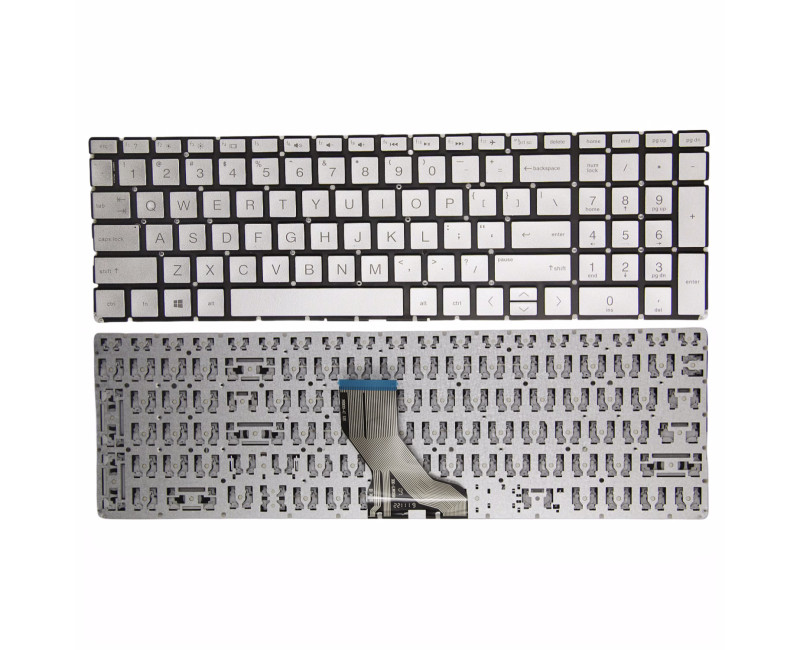 HP PAVILION X360 15-DQ ,17-CD, 17T-CD, 17-CE, 17T-CE, 17M-CE, 17G-CR, silver US keyboard OEM - additional view 