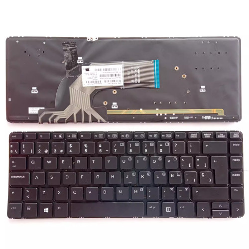 HP ProBook 440 G0 440 G1 445 G1 backlit Spanish SP keyboard - main product image