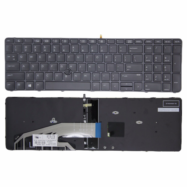 HP PROBOOK 470 G3 G4, 455 G3, 450 G3 G4, 650 G2 G3, with trackpoint backlit US keyboard original - main product image