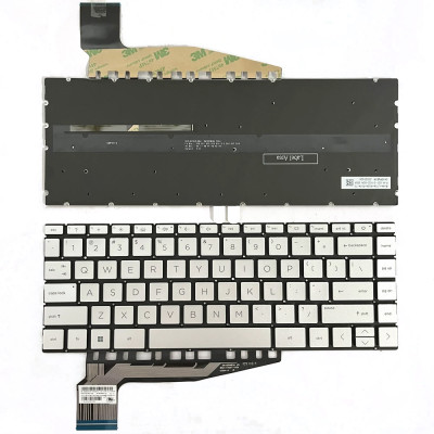 HP Pavilion 13-BE, 14-EH, 14-EY, 14-EW, backlit US keyboard silver F1 question