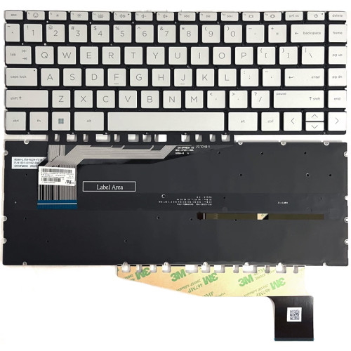 HP Pavilion 13-BE, 14-EH, 14-EY, 14-EW, backlit US keyboard silver F1 smile - main product image