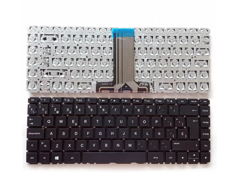 HP Pavilion 14-ab000 14-ab100 14-ab200 black Spanish SP keyboard - additional view 