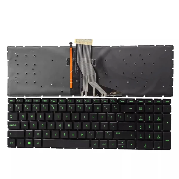 HP Pavilion 15-AB 15T-AB 15Z-AB 15-AE 15T-AE 15-AH 15-AN 15-AK green backlit US keyboard OEM - main product image