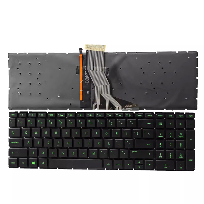 HP Pavilion 15-AB 15T-AB 15Z-AB 15-AE 15T-AE 15-AH 15-AN 15-AK green backlit US keyboard OEM - main product image
