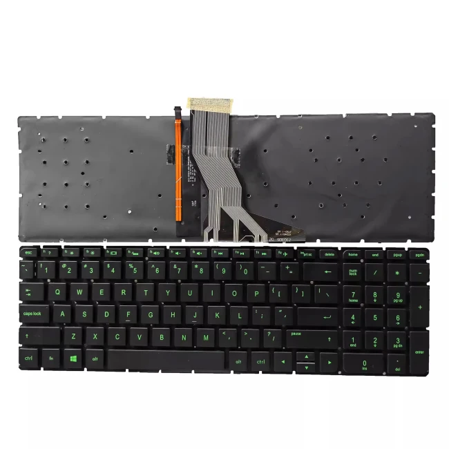 HP Pavilion 15-AB 15T-AB 15Z-AB 15-AE 15T-AE 15-AH 15-AN 15-AK green backlit US keyboard OEM - main product image