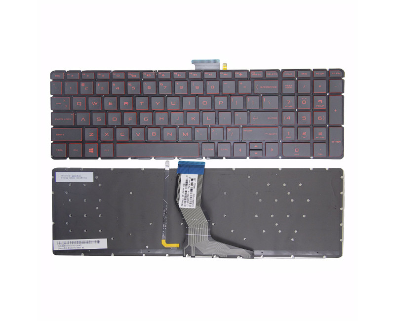 HP Pavilion 15-AB 15T-AB 15Z-AB 15-AE 15T-AE 15-AH 15-AN 15-AK red backlit US keyboard - additional view 