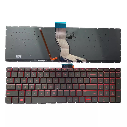 HP Pavilion 15-AB 15T-AB 15Z-AB 15-AE 15T-AE 15-AH 15-AN 15-AK red backlit US keyboard OEM - additional view 