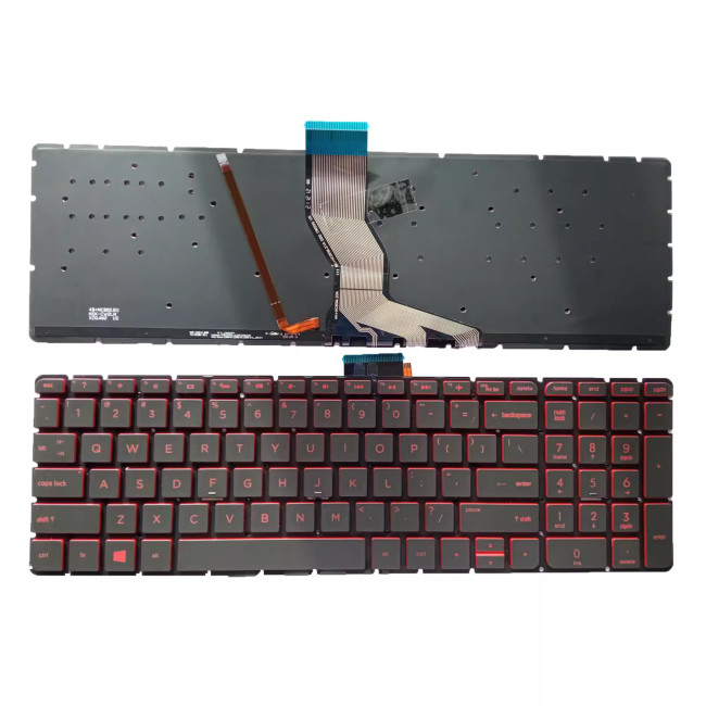 HP Pavilion 15-AB 15T-AB 15Z-AB 15-AE 15T-AE 15-AH 15-AN 15-AK red backlit US keyboard OEM - main product image