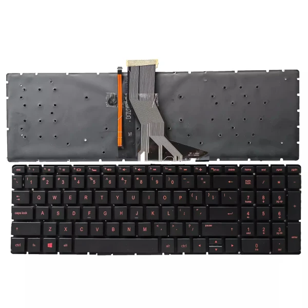 HP Pavilion 15-AB 15T-AB 15Z-AB 15-AE 15T-AE 15-AH 15-AN 15-AK red backlit US keyboard OEM - main product image