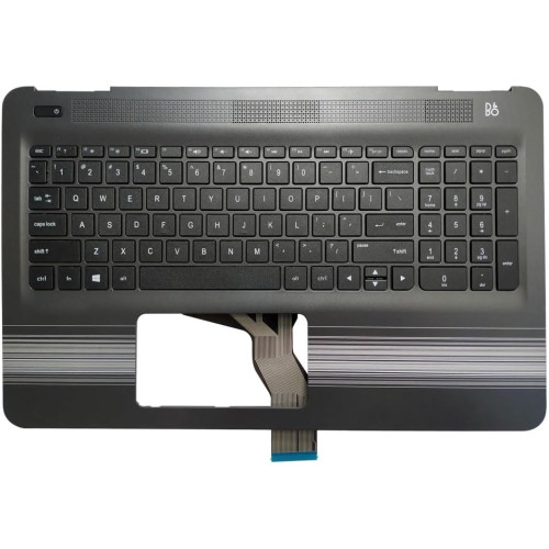 HP Pavilion 15-AU, 15-AW, 15T-AU, 15-AU000, 15-AU100, 15-AW000, 15-AW100, US keyboard palmrest silver - main product image