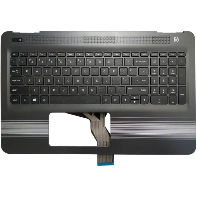 HP Pavilion 15-AU, 15-AW, 15T-AU, 15-AU000, 15-AU100, 15-AW000, 15-AW100, US keyboard palmrest silver - main product image