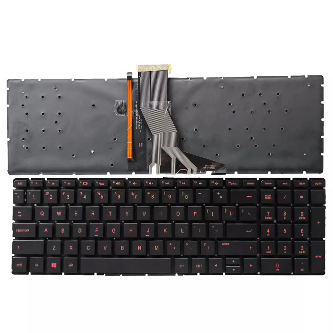 HP Pavilion 15-BC 15-BC000 15-BC200 15-BK000 15-BK100 red backlit US keyboard - main product image