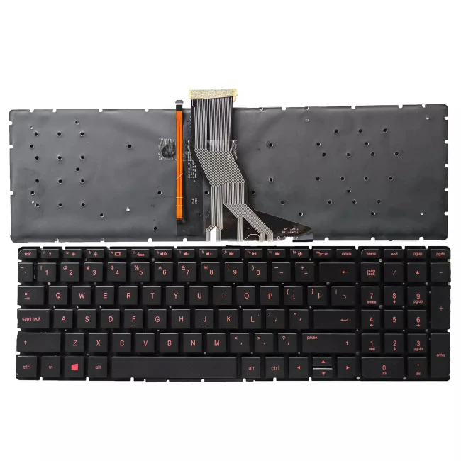 HP Pavilion 15-BC 15-BC000 15-BC200 15-BK000 15-BK100 red backlit US keyboard - main product image