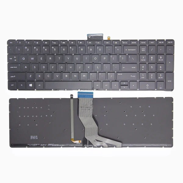 HP Pavilion 15-BS 15-BR 15-BW 15T-BR 15Q-BU 15T-BS 15Z-BW black backlit US keyboard original - main product image