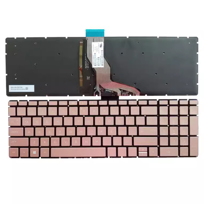 HP Pavilion 15-BS 15-BR 15-BW 15T-BR 15Q-BU 15T-BS 15Z-BW gold backlit US keyboard - main product image