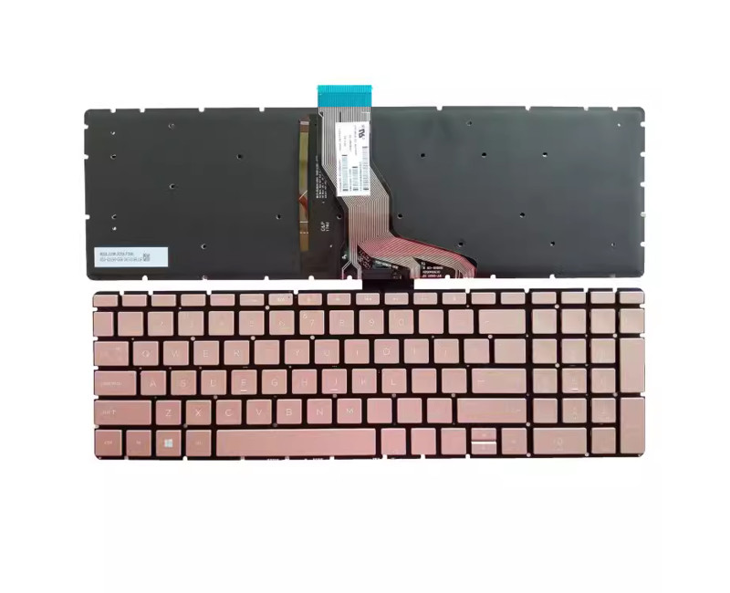 HP Pavilion 15-BS 15-BR 15-BW 15T-BR 15Q-BU 15T-BS 15Z-BW gold backlit US keyboard - additional view 