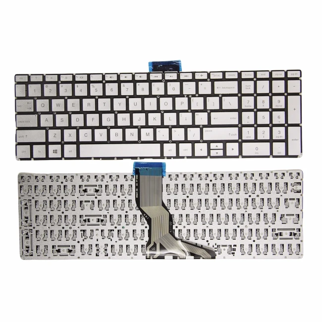 HP Pavilion 15-BS 15-BR 15-BW 15T-BR 15Q-BU 15T-BS 15Z-BW silver US keyboard OEM - main product image
