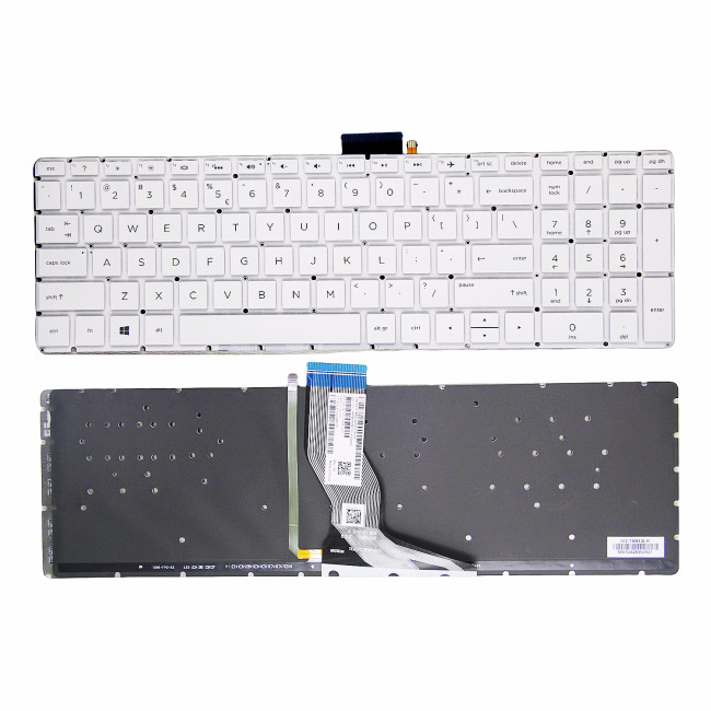 HP Pavilion 15-BS 15-BR 15-BW 15T-BR 15Q-BU 15T-BS 15Z-BW white backlit US keyboard original - main product image