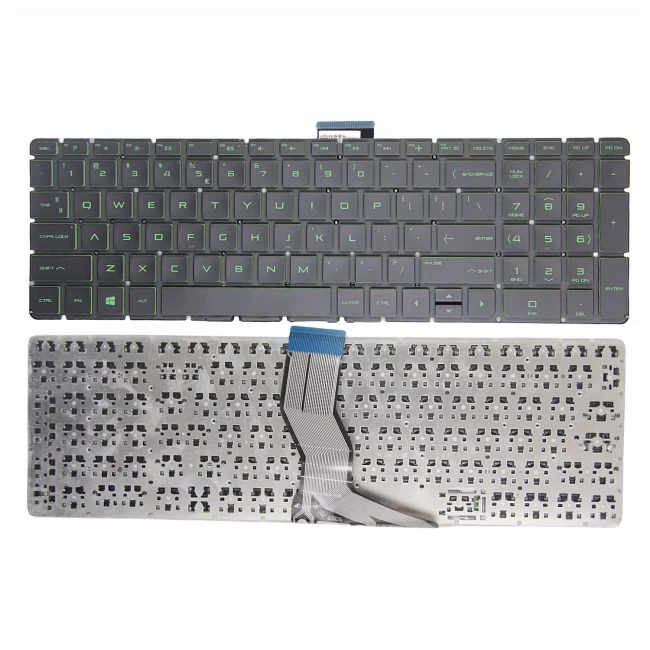 HP Pavilion 15-AB 15T-AB 15Z-AB 15-AE 15T-AE 15-AH 15-AN 15-AK green US keyboard - main product image