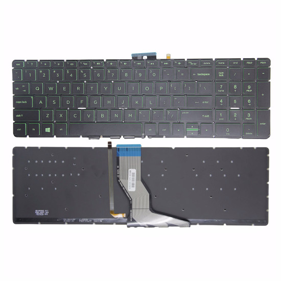 HP Pavilion 17-W 17T-W green backlit US keyboard - main product image