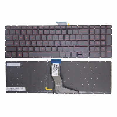 HP Pavilion 15-AB 15T-AB 15Z-AB 15-AE 15T-AE 15-AH 15-AN 15-AK red backlit US keyboard