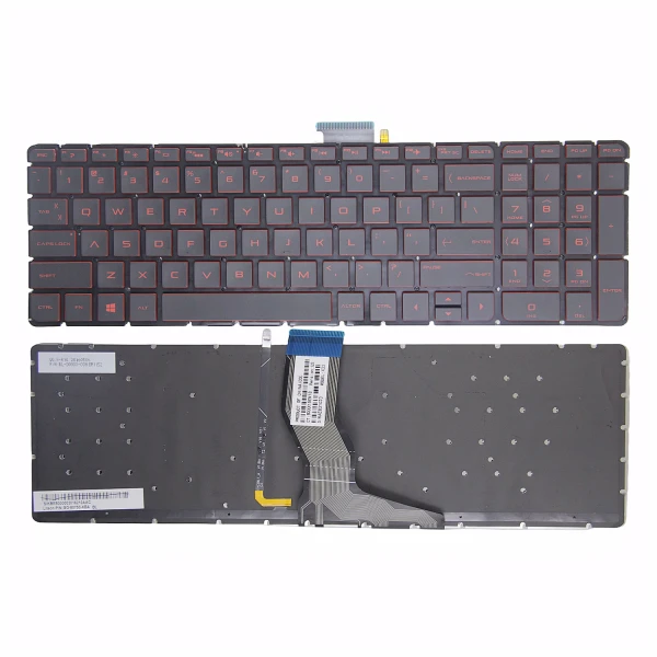 HP Envy 15T-AS 15-AU 15T-AU 15-AW 15T-AX 15T-BC red backlit US keyboard - main product image