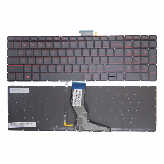 HP Pavilion 17-W 17T-W red backlit US keyboard - main product image