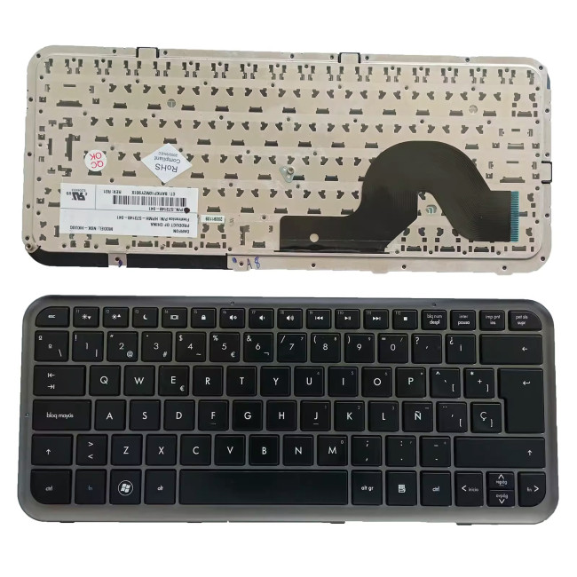 HP Pavilion DM3 DM3T-1100 dm3-1000 dm3-2000 silver frame Spanish SP keyboard - main product image