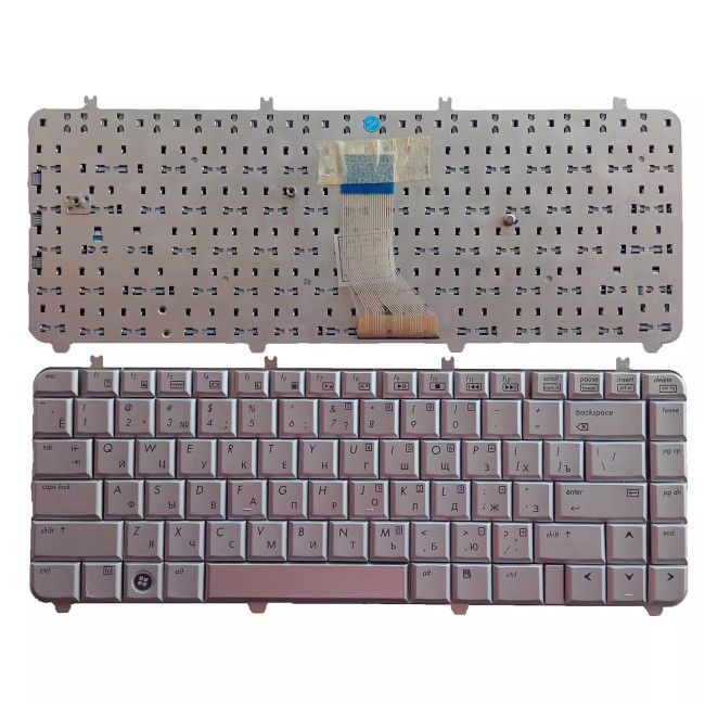 HP Pavilion DV5 dv5-1100 dv5-1200 silver Russian RU keyboard - main product image