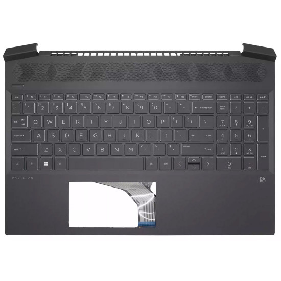 HP Pavilion Gaming 15-EC, 15Z-EC, US keyboard palmrest white font - main product image