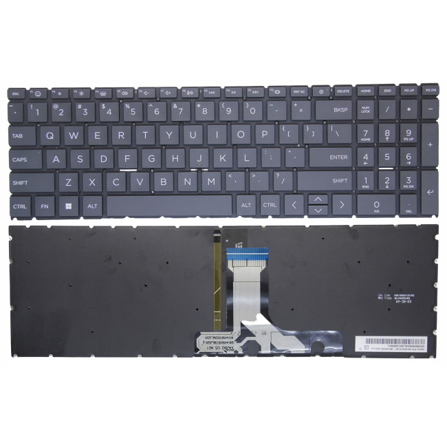 HP 15-EG 15-EH 15-ER 15M-EH 15-FD 15-FC TPN-Q245 TPN-Q246 black backlit US keyboard F1 smile - main product image