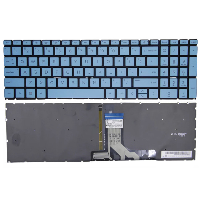 HP Pavilion Plus 16-AB, 16T-AB, 16-AB0000, 16-AB1000, blue backlit US keyboard F1 question - main product image